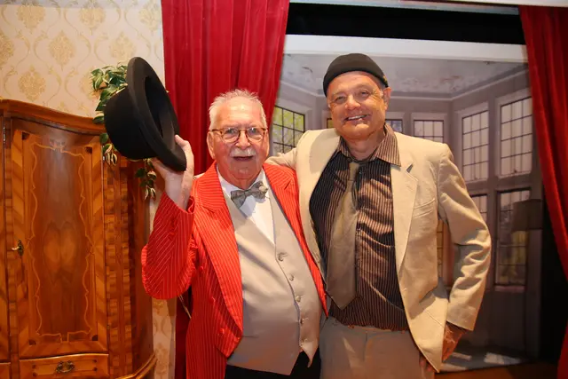 Peter Fischer und Herbert Kravanja in bester Laune.