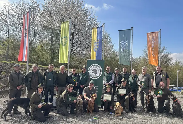 Jagdhundeprüfungsverein veranstaltete eine Bringtreueprüfung im Revier von Mistelbach