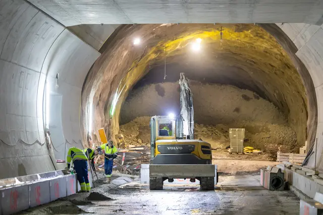 Bauarbeiten im Tunnel auf der anderen Seite der Donau im Jahr 2022. | Foto: Team Fotokerschi/Draxler