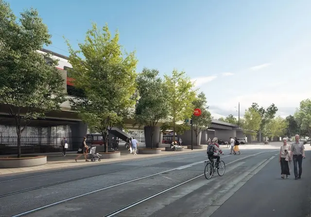 Eine Bürgerinitiative hat gegen die Genehmigung des Projekts „Attraktivierung der Verbindungsbahn“ Beschwerde beim Verfassungsgerichtshof eingebracht. (Visualisierung) | Foto: ÖBB/Feuchtenhofer 