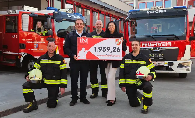 INTERSPAR-Kunden spenden rund 2000 Euro an Feuerwehren