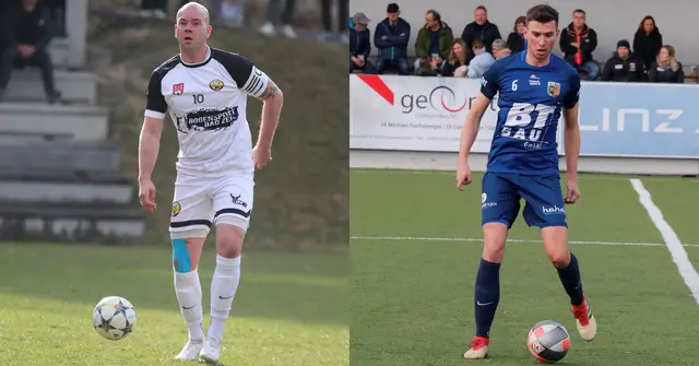 David Holzer (Bad Zell, l.) trifft im Derby auf Pascal Hochetlinger (Tragwein, r.). | Foto: MeinBezirk Freistadt