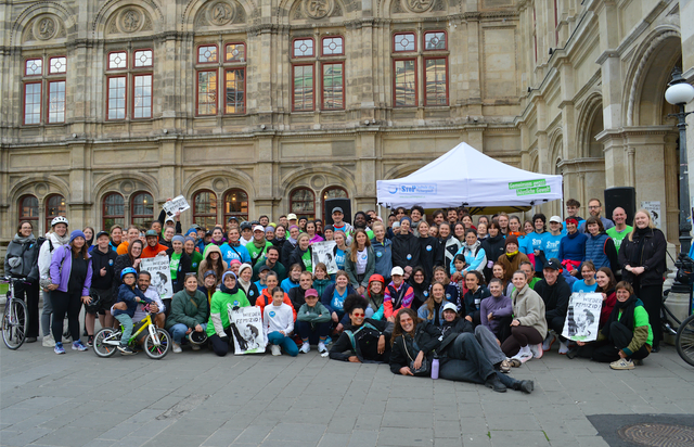 In Simmering werden Meter gegen Partnergewalt gemacht