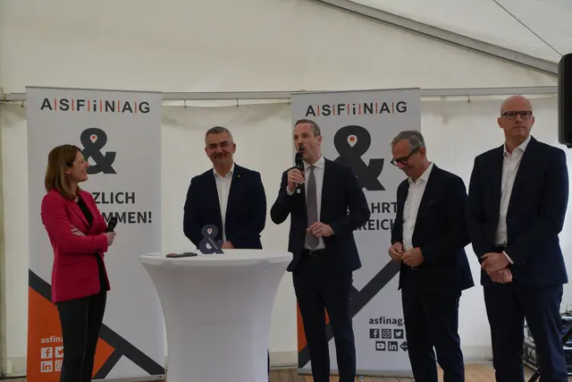 ASFINAG-Vorstand Hartwig Hufnagel, Verkehrslandesrat Heinrich Dorner und ASFINAG-Geschäftsführer Alexander Walcher sowie ASFINAG-Geschäftsführer Andreas Fromm. | Foto: Rosenberger Victoria
