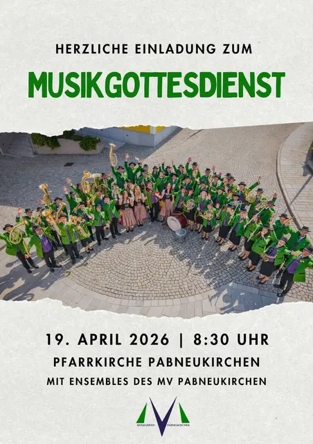 Einladung zum Musikgottesdienst mit dem Musikverein Pabneukirchen  | Foto: MV Pabneukirchen