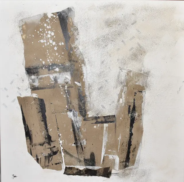 Serie REFLEXION, 2025, Mischtechnik auf Leinwand, 80 x 80 cm | Foto: Johanna Merlingen