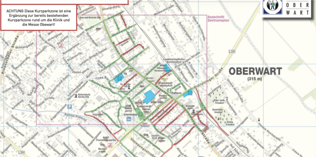 Ergänzend dazu gibt es die bestehende kostenfreie Kurzparkzone (maximal 90 Minuten) im Stadtzentrum: Diese wird mit 28. April 2026 ausgeweitet und die
Zeiten werden angepasst: Montag bis Freitag von 8 bis 16 Uhr und Samstag von 8 bis 12 Uhr. | Foto: Stadtgemeinde Oberwart