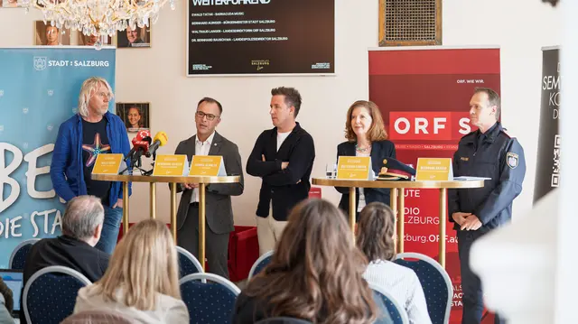 Stellten das Programm zu den Residenzplatzkonzerten vor | Foto: Stadt Salzburg / Alexander Killer