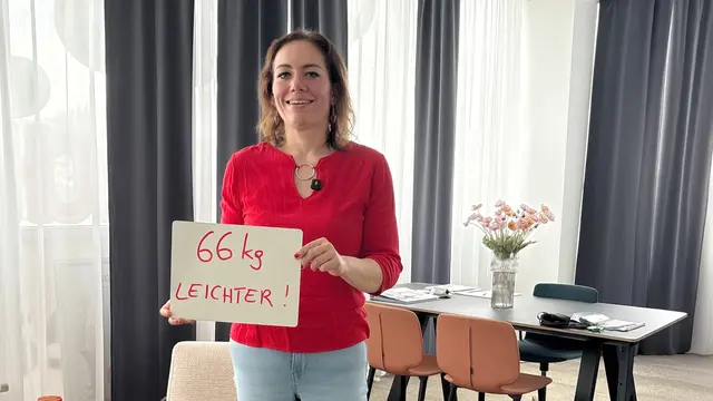 66 Kilo leichter – und endlich angekommen: Eva Maria Linhard strahlt mit ihrem neuen Lebensgefühl.