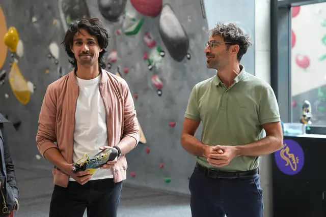 Das Unternehmen "Solemate" von Jakob Thannesberger und Michael Gräf repariert kaputte Kletterschuhe. | Foto: Sade Jebarek/MeinBezirk