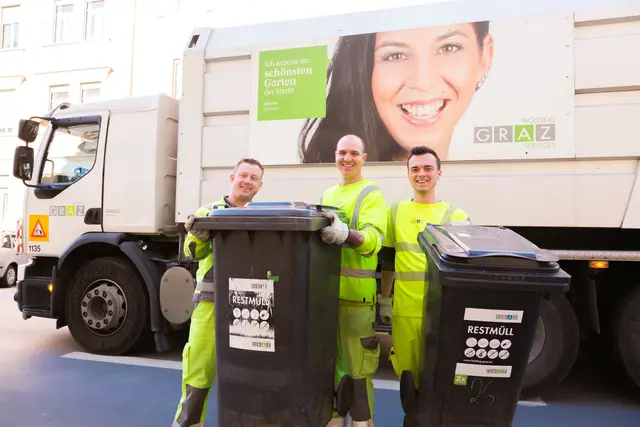 Zur Zufriedenheit der Grazerinnen und Grazer unterwegs: Die Müllabfuhr der Holding Graz. | Foto: Jorj Konstantinov