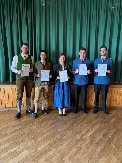 Gnackwatschn Quintett: 1. Preis mit Berechtigung zum Landeswettbewerb (92.67 Punkte)