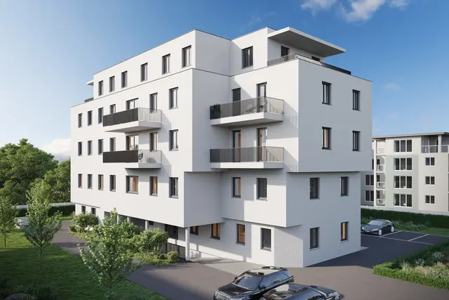 Auf dem Areal des ehemaligen Lehrlingsheims hat Huber &amp; Drott Immobilien 15 hochwertige Eigentumswohnungen realisiert, die ab sofort bezogen – und ebenso ab sofort besichtigt – werden können. | Foto: Huber & Drott Immobilien