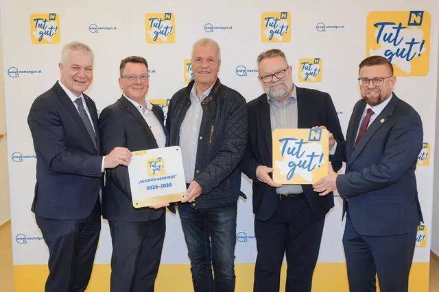 Landesrat Anton Kasser, Tut gut! Arbeitskreisleiter Mauerbach Stefan Daxberger, Bürgermeister Mauerbach Peter Bucher, GDR Michael Strozer und „Tut gut!“-Geschäftsführer Erwin Zeiler | Foto: MS-Fototeam | Martin Mathes