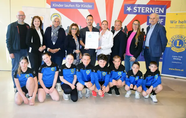Kick-Off für den Sternenlauf der Europa Sport Mittelschule Mödling