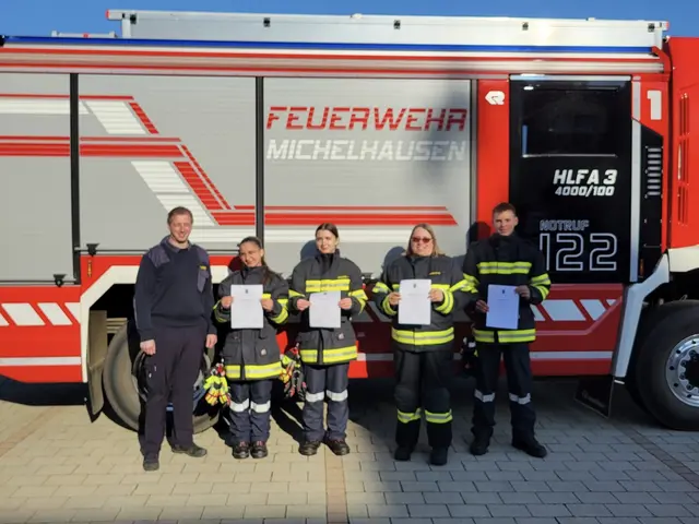 Feuerwehr absolvierte Modul 