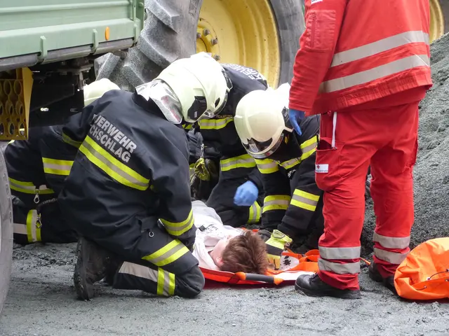 Im Steinbruch wurden verschiedene Unfallszenarien geübt. | Foto: Vanessa Wittmann
