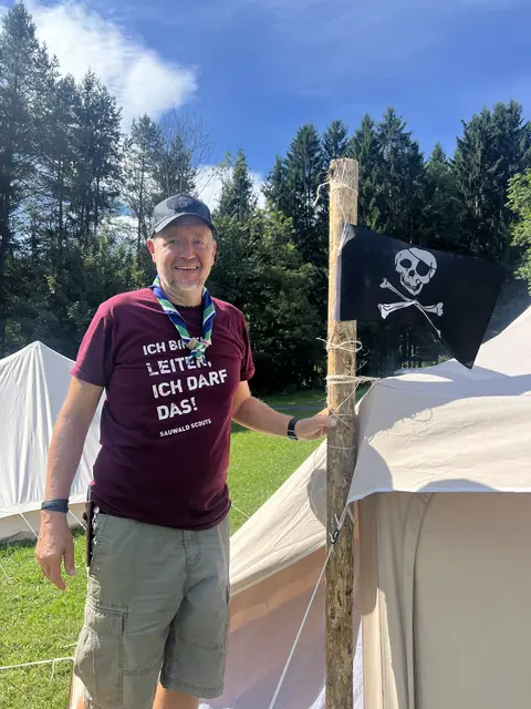 Der Obmann der "Sauwald Scouts" ,Andreas Protil, sucht Betreuer für die Pfadfindergruppe. | Foto: Sauwald Scouts