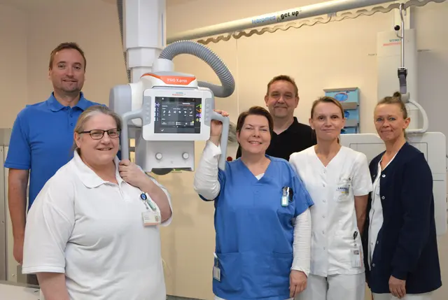 Stefan Fischer (Medizintechnik), Susanne Schuster (leitende RT), Karin Kainz (Leiterin der Radiologie),  Robert Zeindl (stellv. kfm. Standortleitung), Cornelia Grell und Nicola Haider (beide MTF) | Foto: LK Waidhofen/Thaya