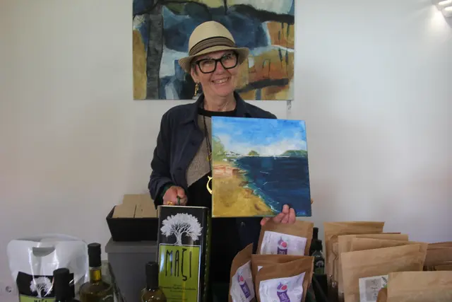 Olivenöl und Meer - kosten und schauen