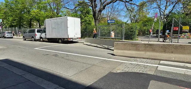 Blockierter Zebrastreifen am Vogelweidplatz – Sicherheitsproblem für Fußgänger zum Park