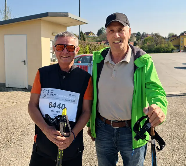 Markus Frühwirth mit Altbürgermeister Anton Priesching. | Foto: Christian Nowotny