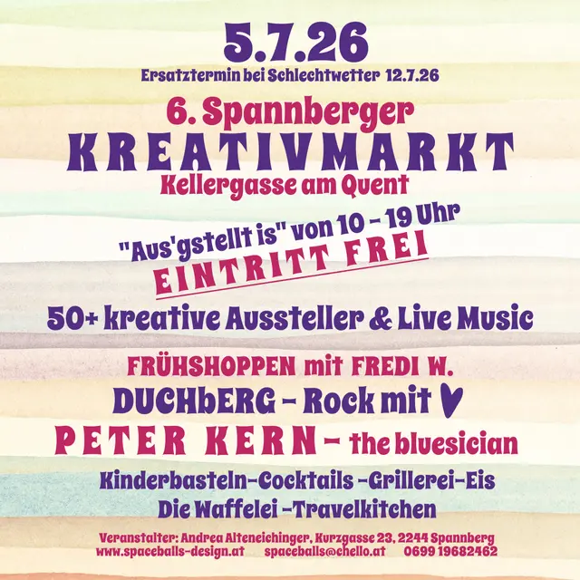 Kreativmarkt in Spannberg 05.07.2026