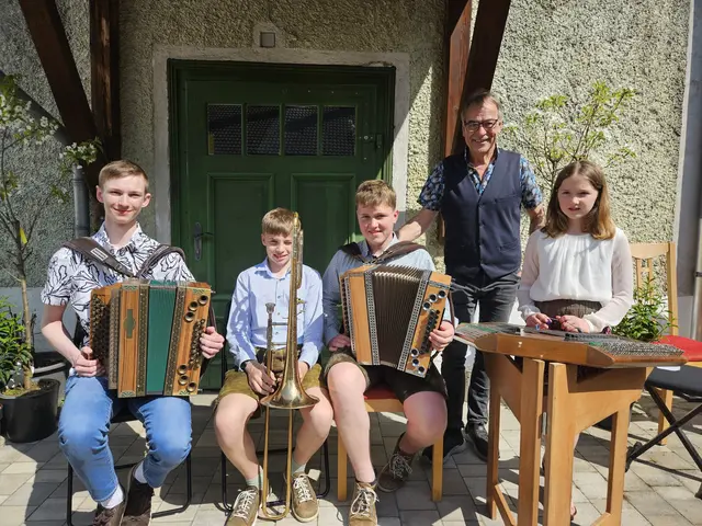 Joseph Stadler, Lukas Wagner, Jakob Metzinger, Anton Sauprügl und Sabrina Metzinger | Foto: Simon Glösl
