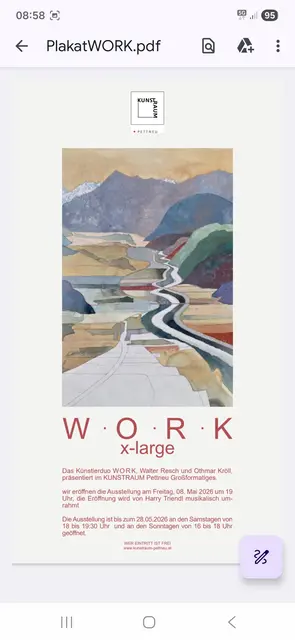 W.O.R.K x-large - zu sehen im Kunstraum Pettneu. 