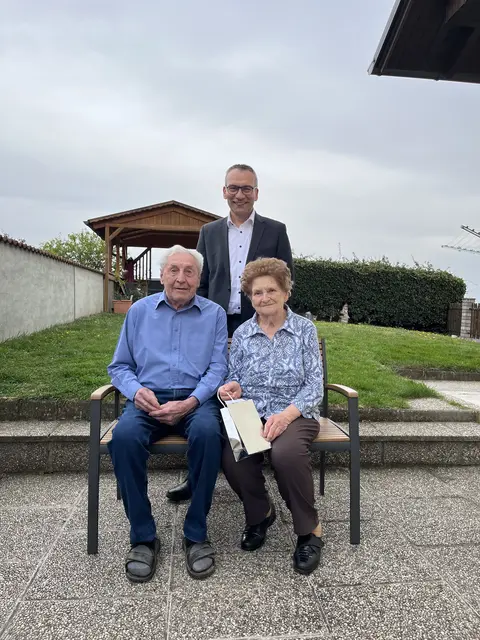 Diamantene Hochzeit Theresia und Sebastian Rabel in Schrattenberg.  | Foto: Gemeinde Schrattenberg