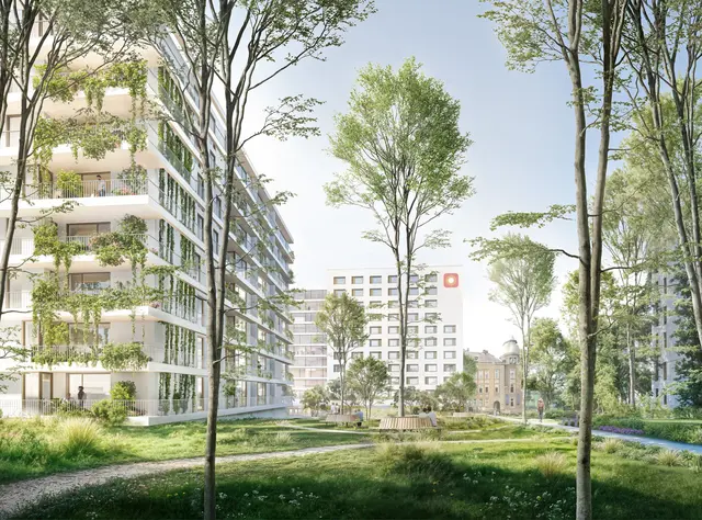 So wird sich die rund 1,5 Fußballfelder große Fläche ab 2030 präsentieren. (Visualisierung) | Foto: HAI_WH und PH