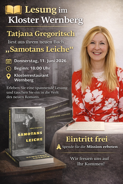 Lesung von Tajana Gregoritsch im Kloster Wernberg am 11.06.2026