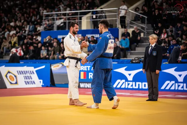 Thomas Scharfetter beim EM-Kampf in Tiflis. | Foto: Judo Austria