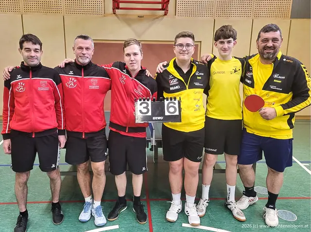 Weissenböck Patrick, Josef Tomes, Daniel Koller, Kornelius Gumpinger, Nico Pfannhauser und Hannes Gumpinger. | Foto: Union Horn - Sektion Tischtennis