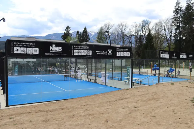 Oberkärntens erste Padel-Tennis-Anlage ist in Seeboden eröffnet worden. Die Lage im Klauberpark sei perfekt, jedoch werden mehr Parkplätze notwendig werden. | Foto: meinbezirk.at/Alen grabic