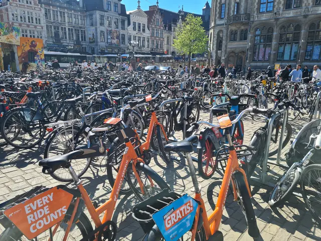 Radparkplatz in Gent. | Foto: BHAK Hartberg
