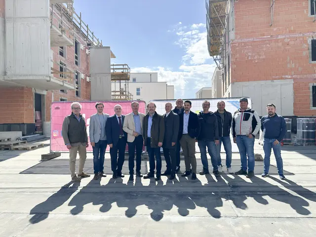 Gleichenfeier für 34 Mietwohnungen am Berta-Brader-Weg in Ried