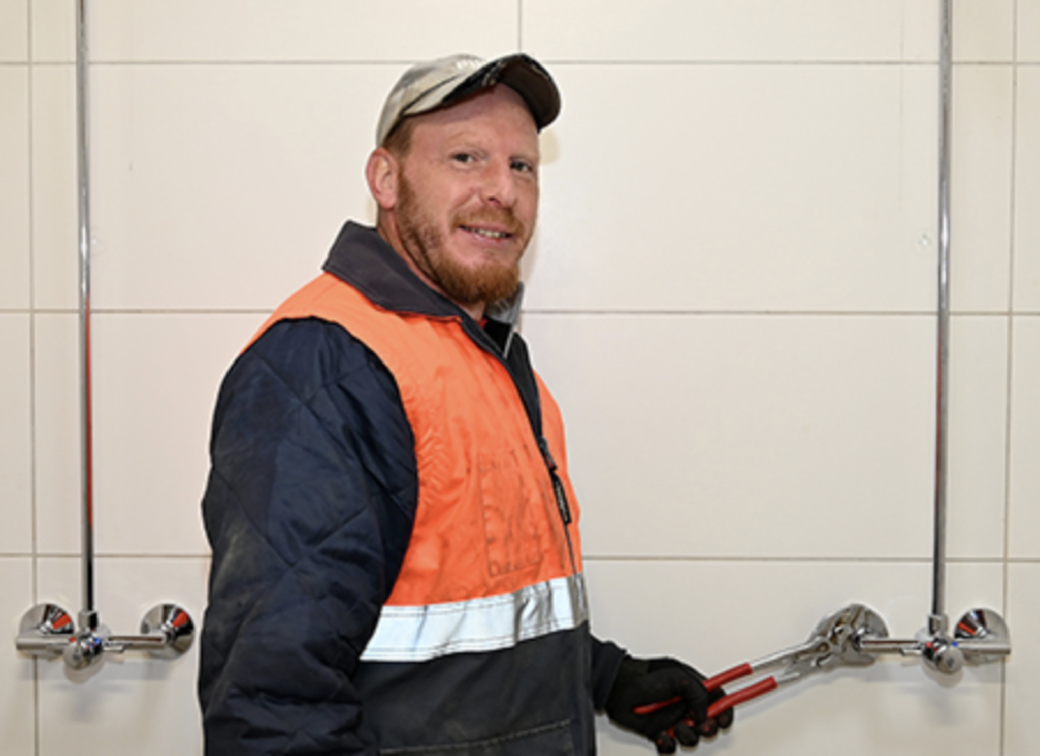 New fixtures at Horn town lake: Modern shower technology reduces water ...