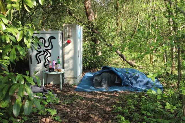 ...ein "Nachtlager" im hinteren Bereich des Parks.