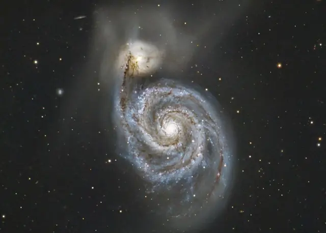 Die Whirlpoolgalaxie im Sternbild Jagdhunde | Foto: Günter Kleinschuster
