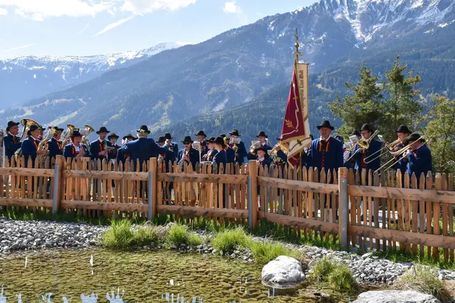 Die Eröffnungsfeier wurde von der Musikkapelle Stanz umrahmt. | Foto: Land Tirol/Jansenberger