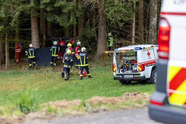 Trotz der Bemühungen der Einsatzkräfte konnte die verunfallte Person nicht gerettet werden. | Foto: Fotokerschi/Flanz Plechinger