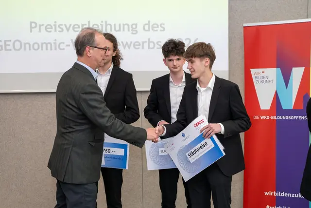 Jan Koo vom BG/BRG/BORG Oberpullendorf sicherte sich den ersten Platz beim GEOnomic Award 2026. | Foto: BRGOP