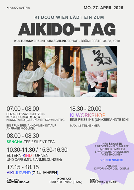 Einladung zum Aikido-Tag im Kulturankerzentum am Mo. 27.04.