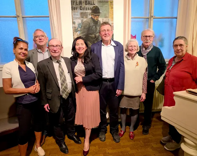 v.l.n.r: Karin Alexa Blasl, Klaus von Schwerin, Prof. DI Dr. Rudolf Zabrana, BRin Maria Taramona, Dr. Franz Hofbauer, Melitta Oesterreicher, Bruno Ludl und Susanne Höhne. | Foto: CulturaLatina