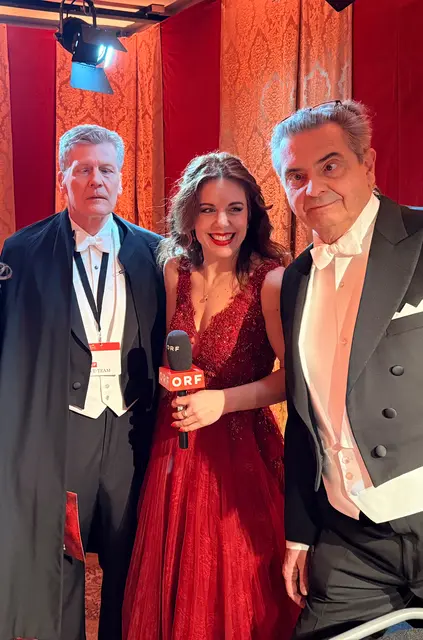 ORF-Opernball-Kommentatoren unter sich: Karl Hohenlohe, Katharina Sturm und Christoph Wagner-Trenkwitz | Foto: www.instagram.com/katharinasturm