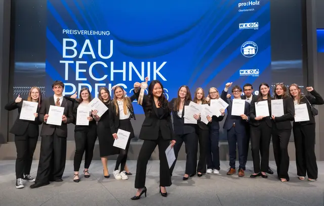 Steyrer Schüler:innen glänzen beim OÖ Bautechnikpreis 2026