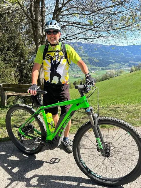 In der Freizeit ist Haas meist mit dem Mountainbike unterwegs. | Foto: Privat