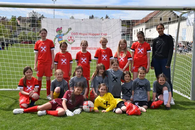 Die beiden Teams aus Oberwart mit Trainerin Hanna Graf. | Foto: MeinBezirk/Michael Strini