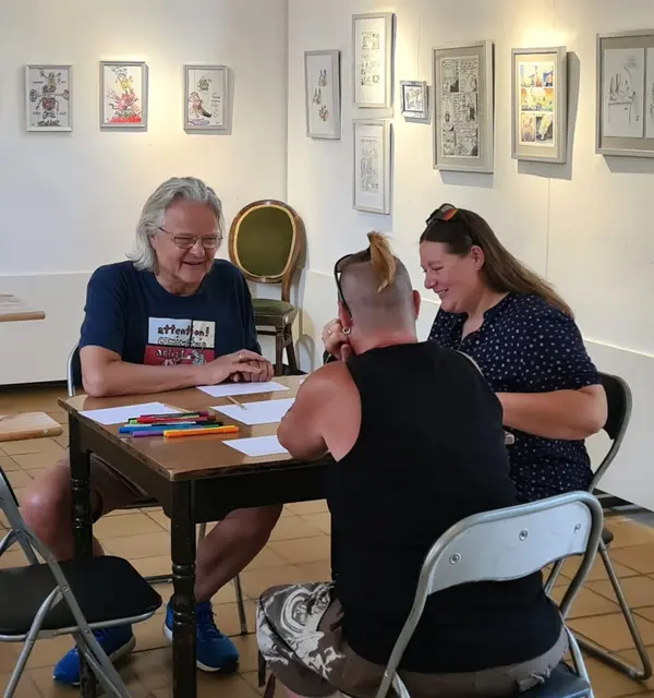 Jochen "MirRoy" Meyer gibt einen Comic-Workshop beim Austriatoon Comicfestival im Spittaler Parkschlössl | Foto: Jochen Meyer